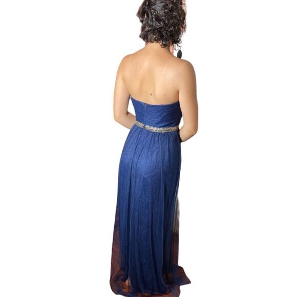 7. NWT Adrianna Papell Hailey Women's Strapless Ruched Gown - Picture 4 of 10